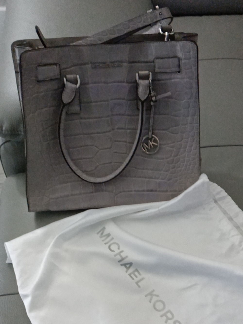 Michael Kors Grey Croc-Embossed Tote Bag - NWOT
